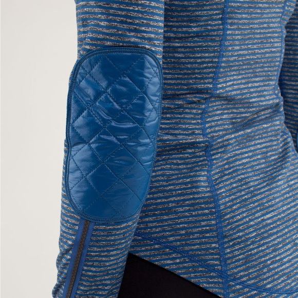 [4/6] Lululemon Run: Ice Queen Long Sleeve Slope Stripe Limitless Blue - Picture 5 of 12